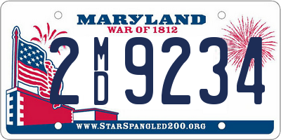 MD license plate 2MD9234