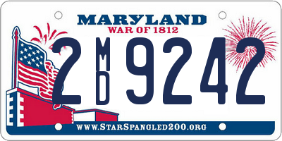 MD license plate 2MD9242