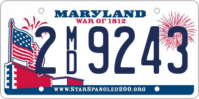 MD license plate 2MD9243