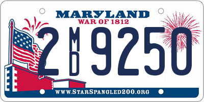 MD license plate 2MD9250