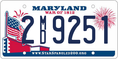 MD license plate 2MD9251