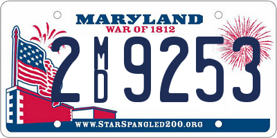 MD license plate 2MD9253