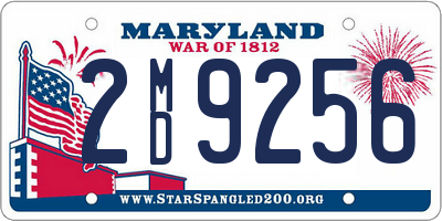 MD license plate 2MD9256