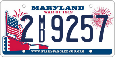 MD license plate 2MD9257