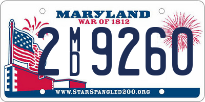 MD license plate 2MD9260