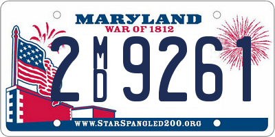 MD license plate 2MD9261