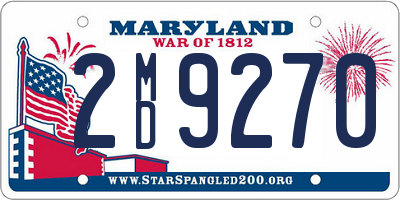 MD license plate 2MD9270