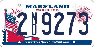 MD license plate 2MD9273