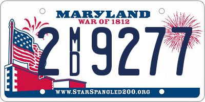 MD license plate 2MD9277