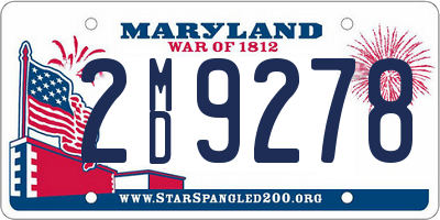 MD license plate 2MD9278