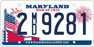 MD license plate 2MD9281