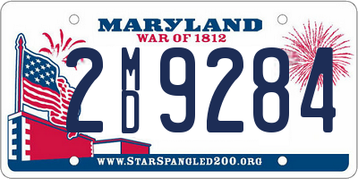 MD license plate 2MD9284