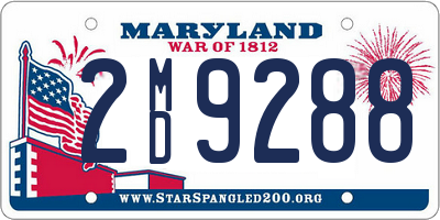 MD license plate 2MD9288