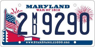 MD license plate 2MD9290