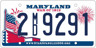 MD license plate 2MD9291