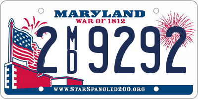 MD license plate 2MD9292