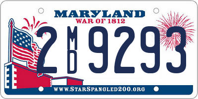 MD license plate 2MD9293