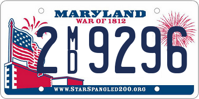 MD license plate 2MD9296