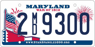 MD license plate 2MD9300