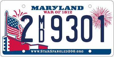 MD license plate 2MD9301