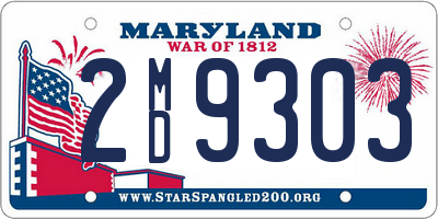 MD license plate 2MD9303