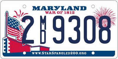 MD license plate 2MD9308