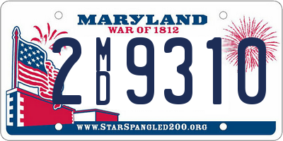 MD license plate 2MD9310