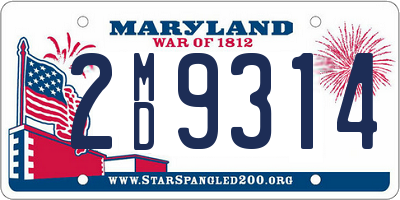 MD license plate 2MD9314