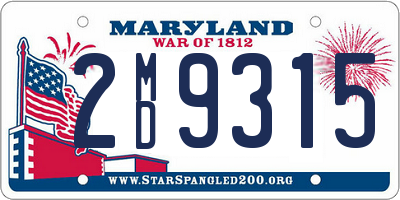 MD license plate 2MD9315