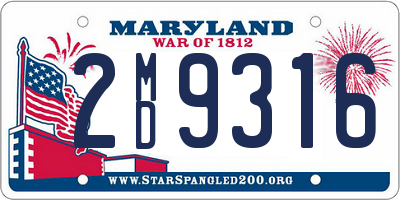 MD license plate 2MD9316