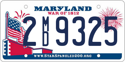 MD license plate 2MD9325