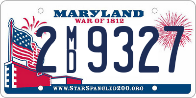 MD license plate 2MD9327