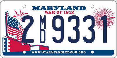 MD license plate 2MD9331