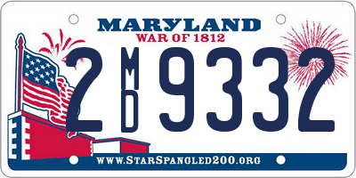 MD license plate 2MD9332