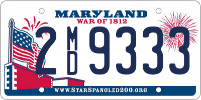 MD license plate 2MD9333