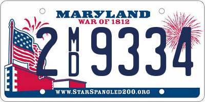 MD license plate 2MD9334