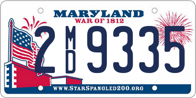 MD license plate 2MD9335