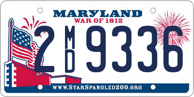 MD license plate 2MD9336