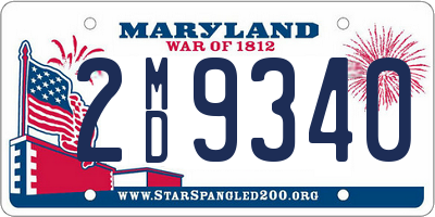 MD license plate 2MD9340