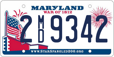 MD license plate 2MD9342