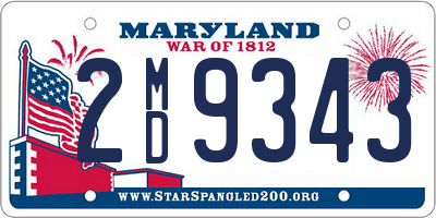 MD license plate 2MD9343