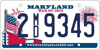 MD license plate 2MD9345