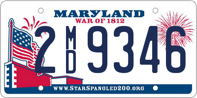 MD license plate 2MD9346