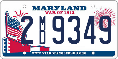 MD license plate 2MD9349