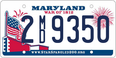 MD license plate 2MD9350