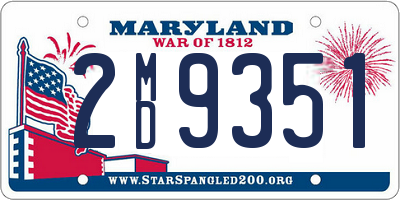 MD license plate 2MD9351