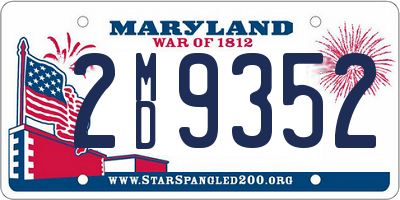 MD license plate 2MD9352