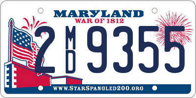 MD license plate 2MD9355