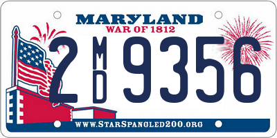 MD license plate 2MD9356