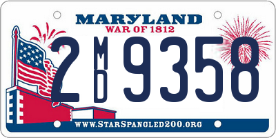 MD license plate 2MD9358